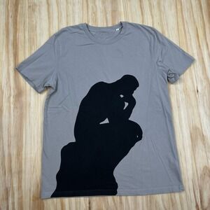 Rare Vintage Apple I Think Therefore I‎ Am The Thinker Statue Promo Shirt Sz M